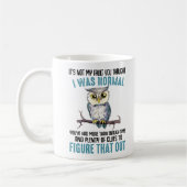 Funny Owl Sprichwort Kaffeetasse (Links)