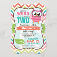 Funny Owl über Niedliches Zickzack Muster Geburtst