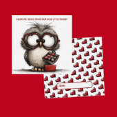 Funny Owl Valentine Card Mitteilungskarte