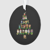 Funny Owl Weihnachtsbaum Ornament Fairy Light (Vorderseite)