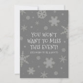 Funny Owl Wir Wollte zu Weihnachten ... Snowy Owls Einladung (Rückseite)