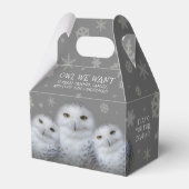 Funny Owl Wir Wollte zu Weihnachten ... Snowy Owls Geschenkschachtel (Vorderseite)