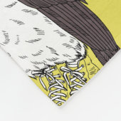 Funny owl with sneakers in a yellow background fleecedecke (Ecke)