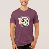 Funny Owl Zitat Null Hoot gegeben Meme Niedlichen Tri-Blend Shirt (Vorderseite)