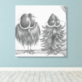 Funny Owls Leinwanddruck (Insitu (Holzboden))