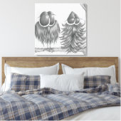 Funny Owls Leinwanddruck (Insitu (Schlafzimmer))
