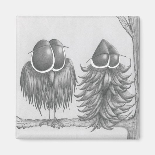 Funny Owls Magnet (Vorne)