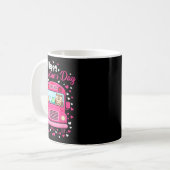 Funny owls school bus driver happy valentines day kaffeetasse (Vorderseite Links)