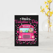 Funny owls school bus driver happy valentines day karte (Gelbe Blume)