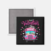 Funny Owls School Bus Driver Happy Valentines Day Magnet (Vorderseite/Rückseite)