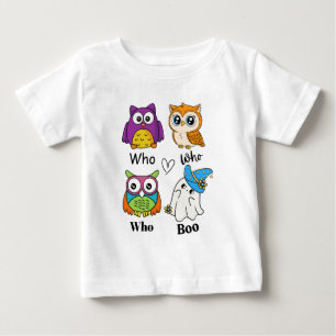 Funny Owls und Ghost Halloween Kids T - Shirt