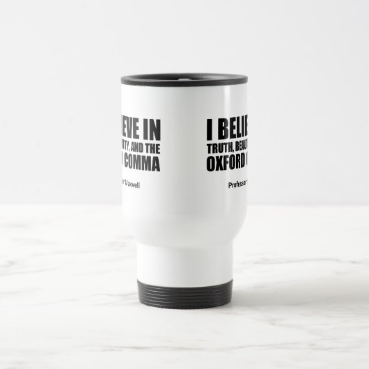 Funny Oxford Comma Grammar Spaß Custom Teacher Reisebecher (Mittel)