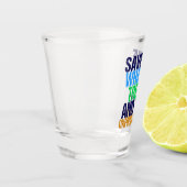 Funny Oxford Comma Schnapsglas (Links)