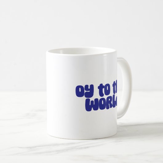 Funny Oy zur Retro Typografie der Hanukkah Kaffeetasse (VorderseiteRechts)
