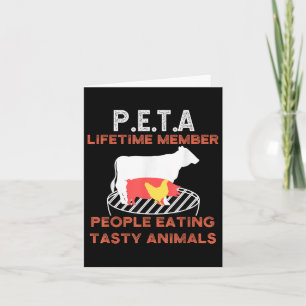 Funny P.e.t.a Leute essen leckere Tiere Grillen Li Karte