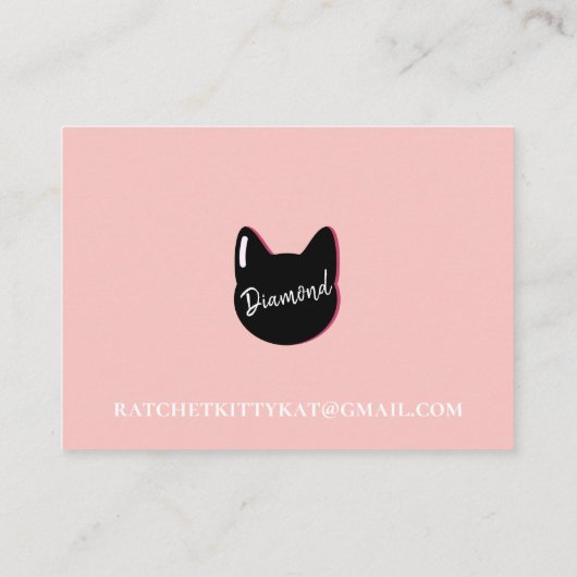 Funny P Ernennung | Kitty Cat  Terminkarte (Rückseite)
