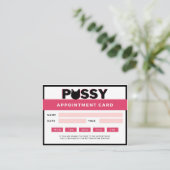 Funny P Ernennung | Kitty Cat  Terminkarte (Stehend Vorderseite)