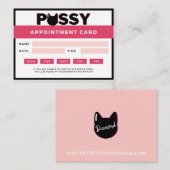 Funny P Ernennung | Kitty Cat  Terminkarte (Vorne/Hinten)