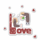 Funny Paar Aufkleber (Vorderseite)