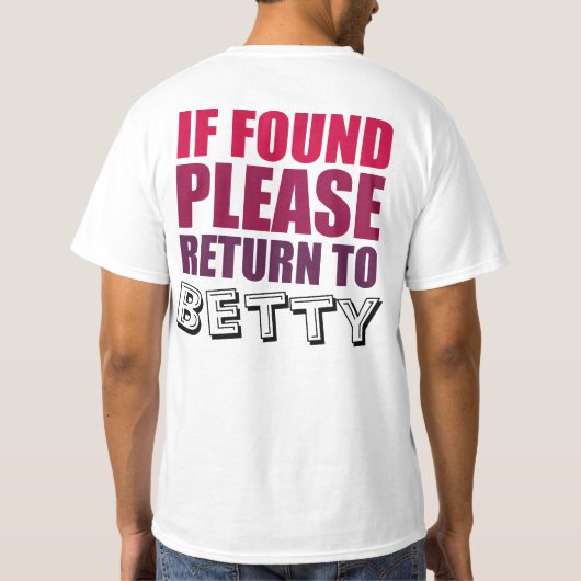 Funny Paares Shirts Personalisiert (Rückseite)