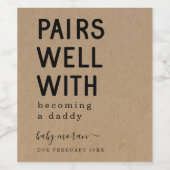 Funny paart gut mit dem Werden zum Papa Weinetikett (Einzelnes Label)