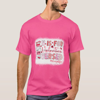 Funny Pacu crna icu er Nurse V is for Versed Valen T-Shirt