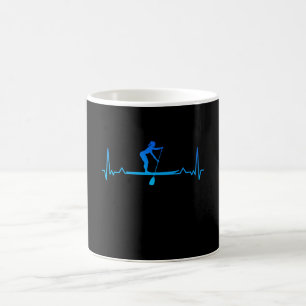 Funny Paddleboarding Heartbeat Kaffeetasse
