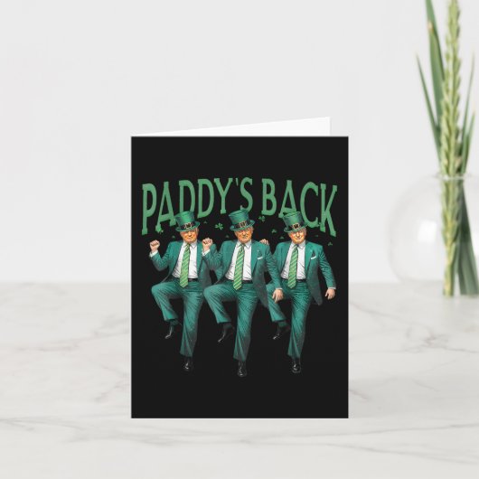 Funny Paddys Back Trump St Patricks Day Dance Karte (Vorderseite)