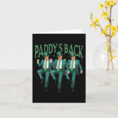 Funny Paddys Back Trump St Patricks Day Dance Karte (Gelbe Blume)