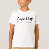 Funny Page Boy Anpassbare Hochzeitsfeier Shirt (Vorderseite)