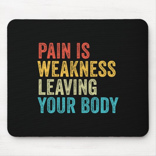 Funny Pain is Schwäche - Uni Erwachsene Mousepad (Vorne)