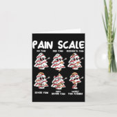 Funny Pain Scale Christmas Nurse Xmas Tree Cakes P Karte (Vorderseite)