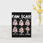 Funny Pain Scale Christmas Nurse Xmas Tree Cakes P Karte (Gelbe Blume)