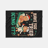 Funny Pain Scale Have You Tried Icing It Gingerbre Fleecedecke (Vorderseite (Horizontal))