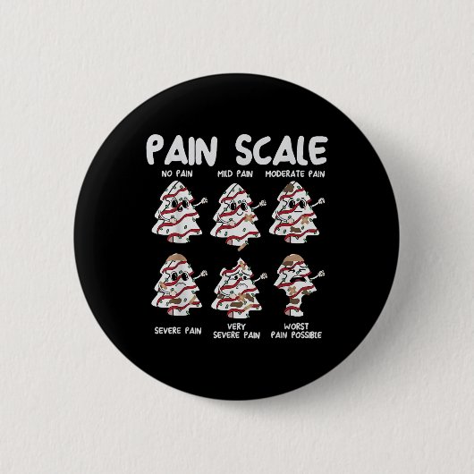 Funny Pain Scale Weihnachten Weihnachten Weihnacht Button (Vorderseite)