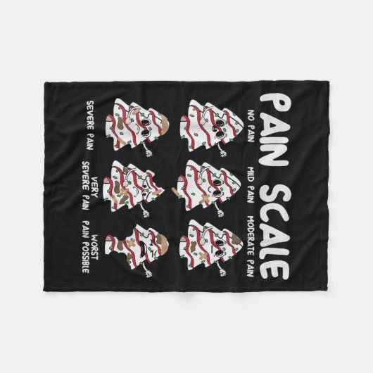 Funny Pain Scale Weihnachten Weihnachten Weihnacht Fleecedecke (Vorderseite (Horizontal))