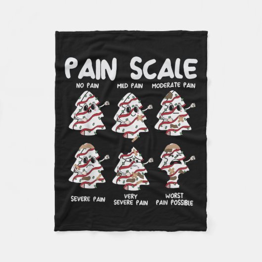 Funny Pain Scale Weihnachten Weihnachten Weihnacht Fleecedecke (Vorderseite)