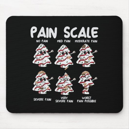 Funny Pain Scale Weihnachten Weihnachten Weihnacht Mousepad (Vorne)