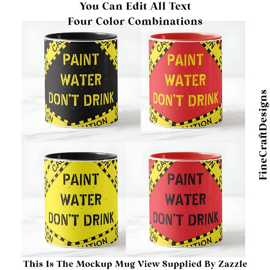 Funny Paint Water Zitat für Künstler Crafters 003 Tasse