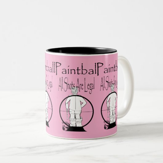 Funny Paintball Sportdesign Zweifarbige Tasse (VorderseiteRechts)