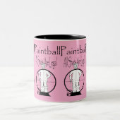 Funny Paintball Sportdesign Zweifarbige Tasse (Mittel)