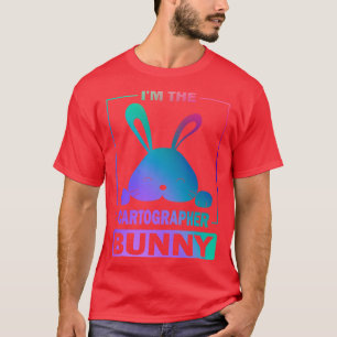 Funny Painted Bunny Im Der Kartograf Bunny Happ T-Shirt