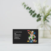 Funny Painter Cartoon Painter Business Card Visitenkarte (Stehend Vorderseite)