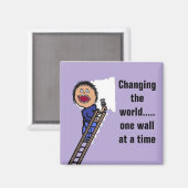 Funny Painter Gift Magnet (Vorderseite/Rückseite)