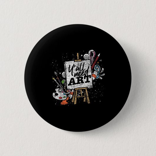 Funny Painter Yall Need Art Zeichne Künstler Button (Vorderseite)