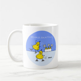 Funny Pairs Abbildung Skaten Cartoon Birnen auf Ei Kaffeetasse