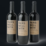 Funny Pairs gut mit dem Werden zu Tante & Onkel Weinetikett<br><div class="desc">Funny passt gut mit dem Gewinnen zu einer Tante & Onkel Weinmarke</div>