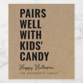 Funny Pairs Nun Halloween Weinlabel Weinetikett (Einzelnes Label)