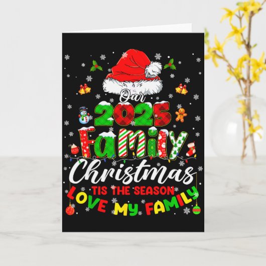 Funny Pajamas Outfit Family Matching Christmas 202 Karte (Gelbe Blume)