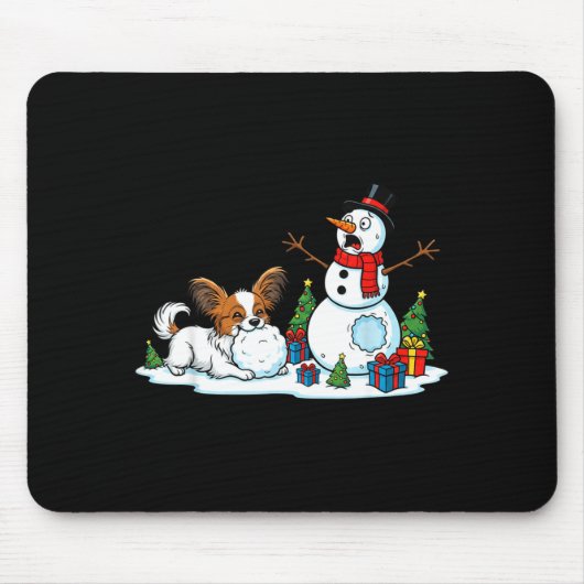 Funny Pallon Snowman Christmas Tree Xmas Womens Me Mousepad (Vorne)